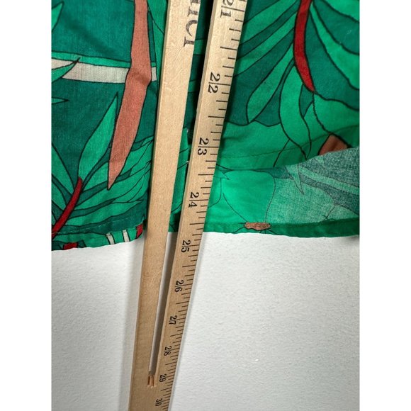 Talbots Jungle Tiger Blouse Top Button Up Womens Medium Petite MP Colorful - Picture 7 of 10